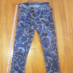Citizens of Humanity Mid rise skinny jeans paisley 25 corduroy Thompson